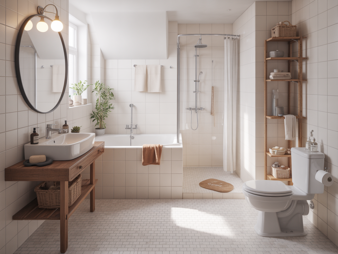 Top 5 des revêtements sol pour une salle de bains chic et pratique